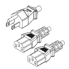 6 ft. NA "Y" Type Powercord - 1 Male to 2 Female - Bulk - Black