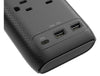 BlueDiamond 8-Outlet Surge Protector + 3 USB Charging Ports (1x USB-C + 2 USB-A) - 2160J - 8 Ft. Power Cord - Black