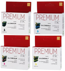 Compatible with Brother LC20EXL BK/C/M/Y Premium Ink Compatible Combo Pack - 4 Cartridges