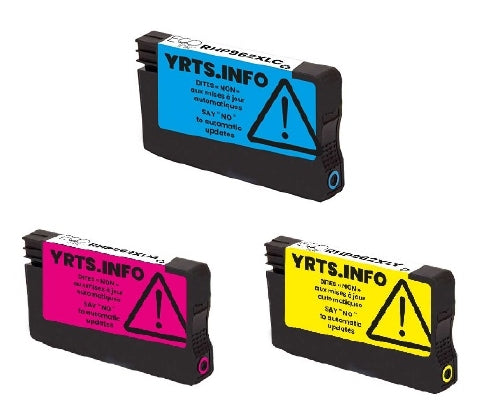 Compatible with HP 962XL Cyan/Magenta/Yellow Rem. ECOink Combo Pack - 3 Cartridges