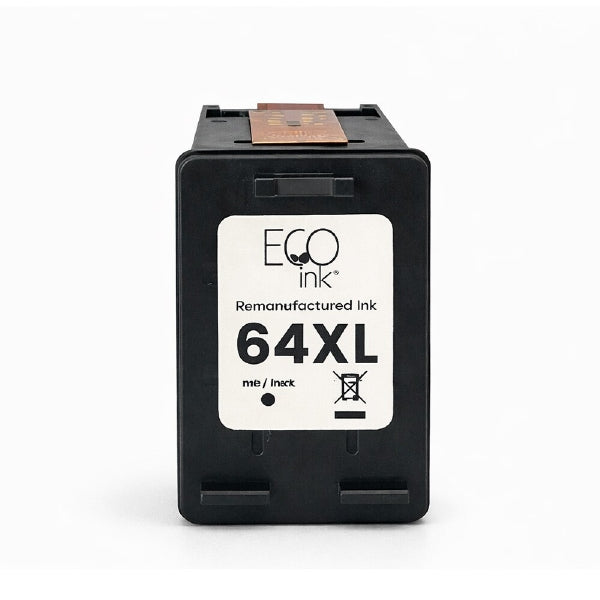 ECOink - NON-OEM HP No. 64XL (N9J92AN) Black Remanufactured Ink Cartridge