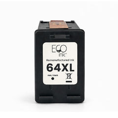 ECOink - NON-OEM HP No. 64XL (N9J92AN) Black Remanufactured Ink Cartridge