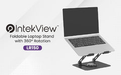 IntekView Steel Laptop Holder with a 360° Rotating Base - Black - LR150