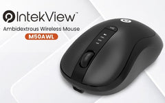 Intekview Ambidextrous Wireless Mouse - Black