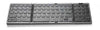 Mini clavier Bluetooth pliable portable - Clavier sans fil avec pavé numérique pour systèmes iOS, Android et Windows - Noir
