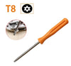 T8 Torx Security Tamper-Proof Screwdriver - Hand Tool For Various Use and Consoles - Orange