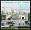 WiFi Extender Booster - 1200Mbps -WiFi Range Extender -Wireless Signal Booster with External 4 x 2dBi Dual-Band Antennas - WiFi Booster Dual Band 2.4GHz & 5.8GHz - Internet Booster Up to 3000sq. ft. - (Black)