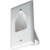 1-Gang Recessed Low Voltage Cable Pass Through Wall Plate - White, Wallplates, TechCraft - TiGuyCo Plus