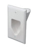 1-Gang Recessed Low Voltage Cable Pass Through Wall Plate - White, Wallplates, TechCraft - TiGuyCo Plus