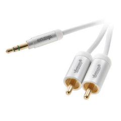 1.5M Vivanco 3.5mm Stereo to 2-RCA Y-Splitter Cable (M/M) - White