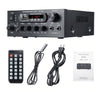 1000W Audio Power Home Theater Amplifier - Hi-Fi Bass - 115V-230V  - Audio with Remote Control - Support FM, USB, SD Card, Bluetooth - KS-33BT