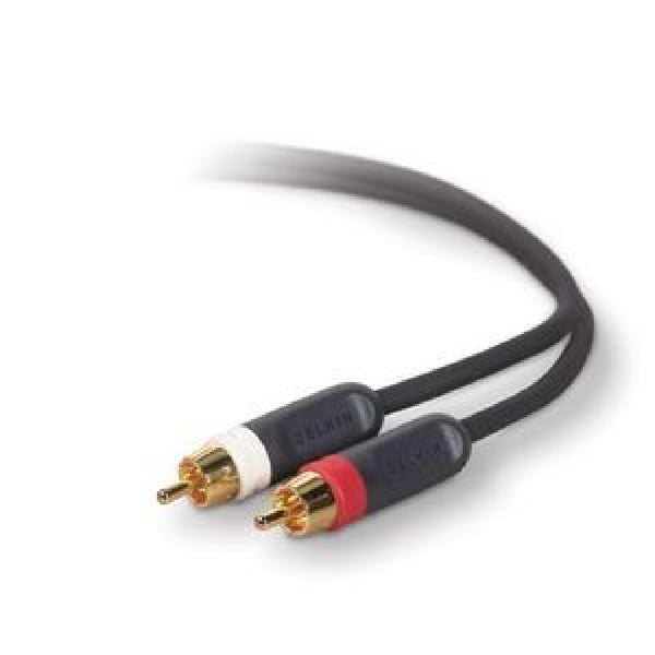 100 ft. BELKIN PureAV 2-RCA Audio Cable - Black, Audio Cables & Interconnects, Belkin - TiGuyCo Plus