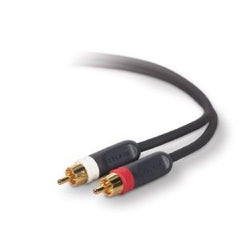 100 ft. BELKIN PureAV 2-RCA Audio Cable - Male/Male - Black