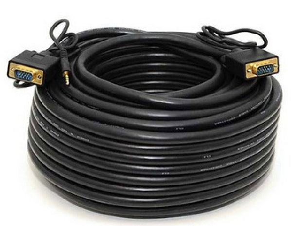100 ft. Super VGA HD15 M/M with 3.5mmm Audio Cable, Cables & Adapters, TiGuyCo Plus - TiGuyCo Plus
