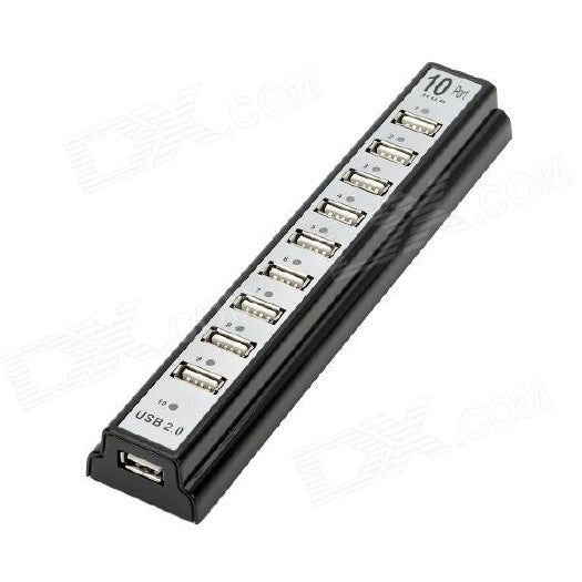 10 Ports Hi-Speed USB 2.0 Hub with Power - 480Mbps, USB Cables, Hubs & Adapters, Generic, Unbranded - TiGuyCo Plus