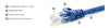 Câble réseau Ethernet RJ45 Cat5e 350 MHz UTP 24AWG bleu de haute qualité de 10 pieds - Bleu 