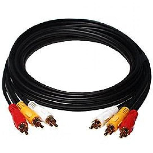 10 ft. 3-RCA Male to 3-RCA Male Composite Cable - Black