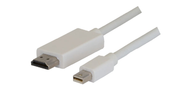 10 ft. Mini Display Port to HDMI  M/M Cable - Excellent for Apple Macbook, Macbook Pro, iMac, Macbook Air, Mac Mini Laptop - White