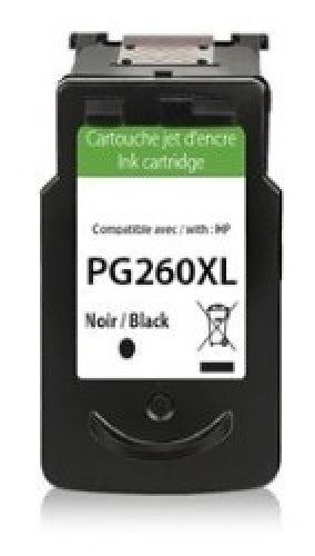 Compatible with Canon PG-260XL Black ECOink Rem. Ink Cartridge