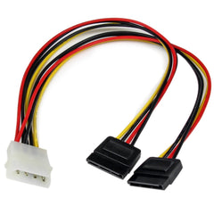 12in. StarTech LP4 Male to 2x SATA Female Power Y Cable Adapter - PYO2LP4SATA