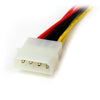 12in. StarTech LP4 Male to 2x SATA Female Power Y Cable Adapter - PYO2LP4SATA