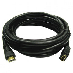 15 ft. TechCraft High-Speed HDMI 1.4 M/F Extension Cable with Ethernet - 24 AWG - Black