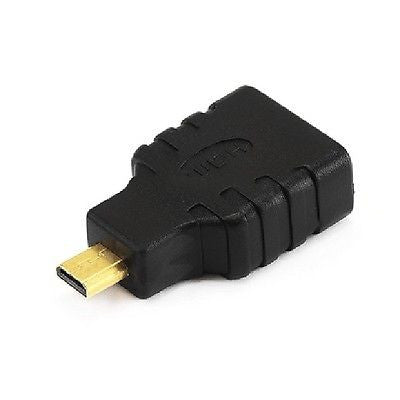 Micro-HDMI Male to HDMI Female Connector Port Saver Adapter - Black Adapter, Video Cables & Interconnects, Unbranded/Generic - TiGuyCo Plus