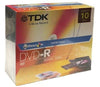 TDK DVD-R Print-On White Discs - 16X - 4.7GB - 10 Pk with Jewel Cases, CD, DVD & Blu-ray Discs, TDK - TiGuyCo Plus