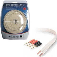 BELKIN Pure AV 30 ft. 15GA Flat Speaker Cable and Pins - 2 Conductors - White