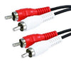 25 ft. 2-RCA Plug M/M Cable - Black, Audio Cables & Interconnects, n/a - TiGuyCo Plus