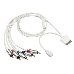 4 ft. Component AV Cable for Apple 30-pin iPhone, iPad, and iPod - White