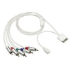 4 ft. Component AV Cable for Apple 30-pin iPhone, iPad, and iPod - White, Audio Cables & Adapters, n/a - TiGuyCo Plus