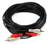 25 ft. 2-RCA Plug M/M Cable - Black, Audio Cables & Interconnects, n/a - TiGuyCo Plus