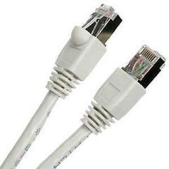 25 ft. CAT6a Shielded (10 GIG) STP Network Cable w/Metal Connectors - White