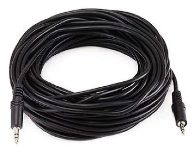 50 ft. 3.5mm Stereo M/M Plug - Black, Audio Cables & Interconnects, n/a - TiGuyCo Plus