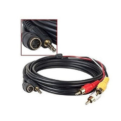 S-Video & 3.5mm Audio (M) to 3 RCA (M) Composite Video/Audio Cable - 6' - Gold