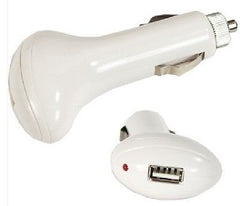 Single USB Port Car Charger Power adapter for Apple iPhone/ iPod - White