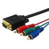 6 ft. Premium VGA/SVGA Male to 3-RCA Component Video Male Cable, Video Cables & Interconnects, n/a - TiGuyCo Plus
