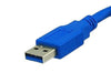 USB 3.0 A Male to A Male Cable - (Blue) - 3ft