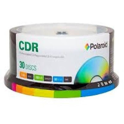Polaroid CD-R 80 Data 700/MB 80 Minutes 52X Recording Media, 30-Pack Spindle, CD, DVD & Blu-ray Discs, Polaroid - TiGuyCo Plus