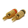 !  A  ! Speaker Banana Plugs - High-Quality Copper - Closed Screw Type - 1 Pair, Other, n/a - TiGuyCo Plus