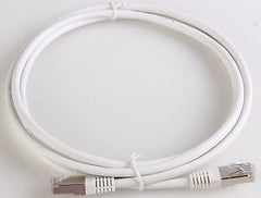 7 ft. CAT6a Shielded (10 GIG) STP Network Cable w/Metal Connectors - White