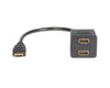 HDMI Y-Splitter Cable Adapter - 1 Male to 2 Females - One (1) ft. - Black, Video Cables & Interconnects, TiGuyCo Plus - TiGuyCo Plus