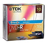 TDK DVD-R Print-On White Discs - 16X - 4.7GB - 10 Pk with Jewel Cases, CD, DVD & Blu-ray Discs, TDK - TiGuyCo Plus