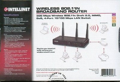 Intellinet Wireless 802.11n Broadband Router 300 Mbps Wireless 802.11n ...