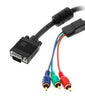6 ft. Premium VGA/SVGA Male to 3-RCA Component Video Male Cable, Video Cables & Interconnects, n/a - TiGuyCo Plus