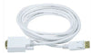 10 ft. 28AWG DisplayPort to VGA Cable - White, Monitor/AV Cables & Adapters, n/a - TiGuyCo Plus