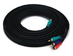 15 ft. 3-RCA Component Video Coaxial Cable - (RG-59/U) - 22AWG - Black