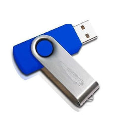 16GB USB 2.0 Portable Flash Drive - Blue