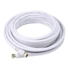 25 ft. White Quality CL2 Coaxial Cable - RG6 18AWG 75Ohm Quad Shield, F Type, Video Cables & Interconnects, n/a - TiGuyCo Plus